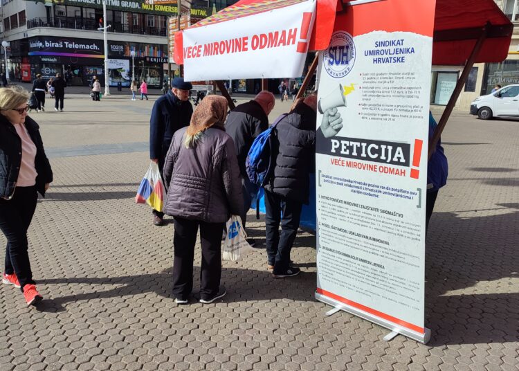 33.500 potpisa umirovljenika za novu Vladu RH